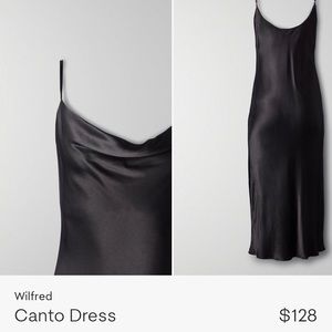 Wilfred Black Slip Dress